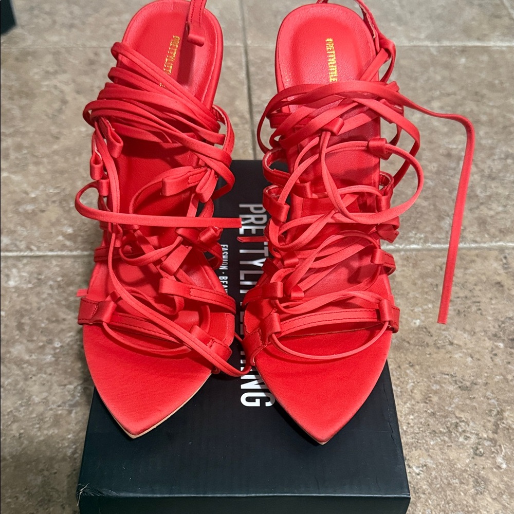 Red Strappy Heels